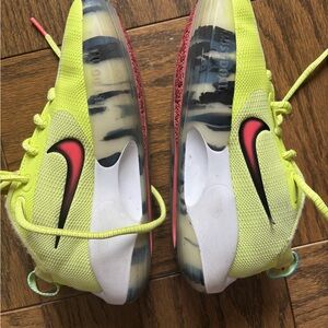 Nike Kids Neon Yellow and Pink Sneakers